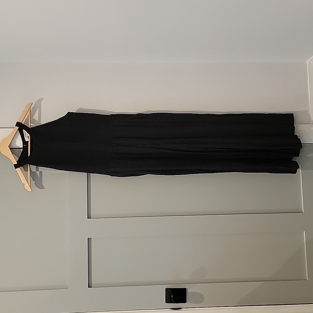 NWT! LOFT Smocked Halter Black Jumpsuit, Size 6